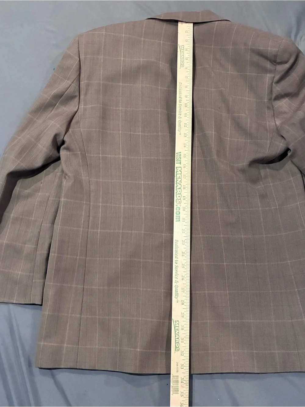 Ralph Lauren Silk Wool Windowpane Plaid Sport Coat Blazer Tan 44L